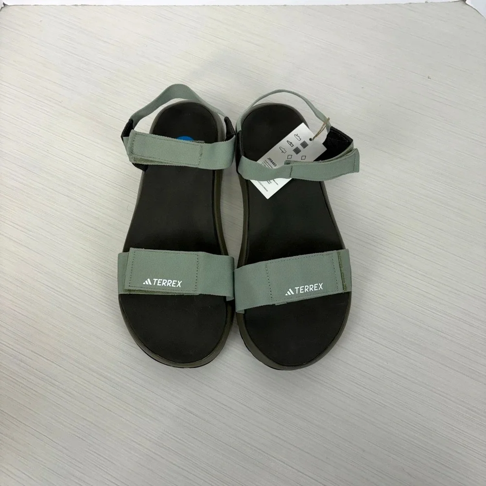 Adidas Terrex Sandals Olive Green Sport Strap Comfort Mens 10 Womens 11 NEW